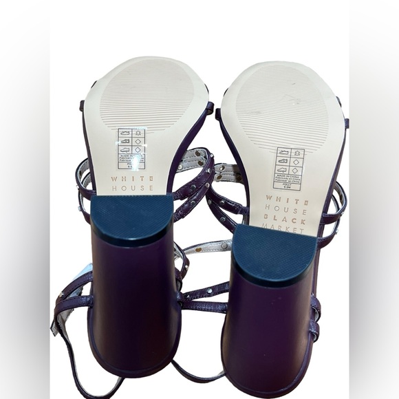 White House Black Market Studded Strappy Block Heel Sandals – Size 9.5M - Picture 6 of 9